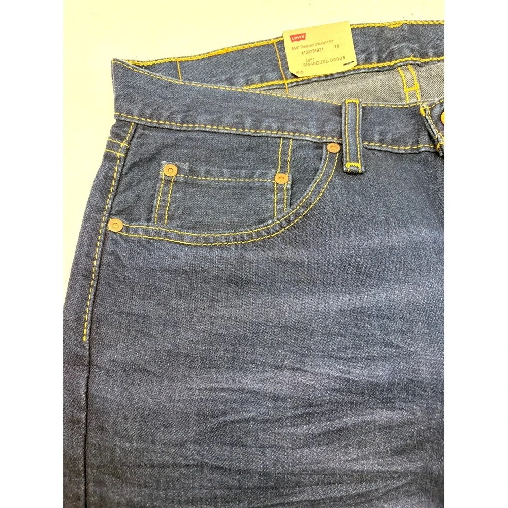 New Levi's 559 Relaxed Straight Fit Jeans Mens 33x34 Dark Wash Denim NWT